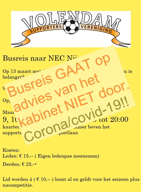 Busreis NEC Nijmegen
